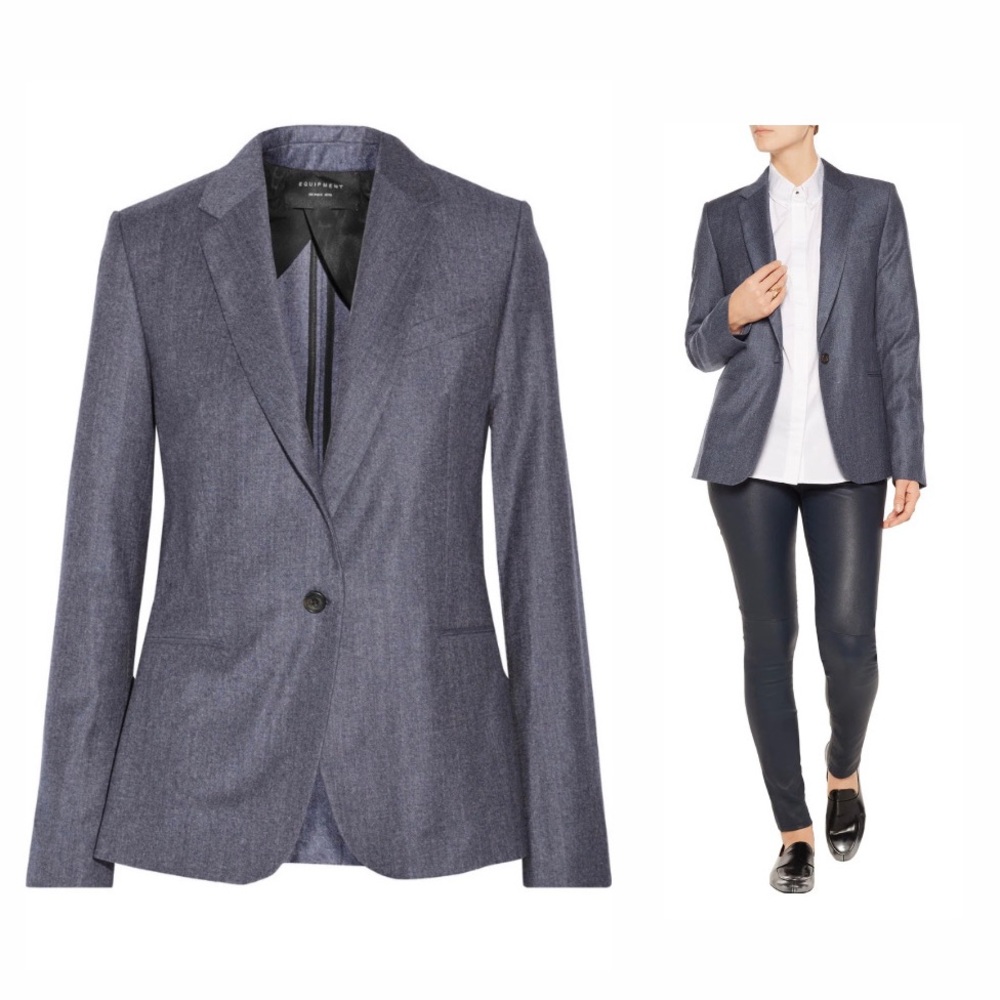 Equipment || Jay Blazer Wool‎ Blue 10